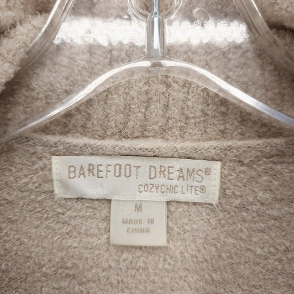 BAREFOOT DREAMS Cozychic Lite Circle Lounge Cardigan Natural Cream MEDIUM - Picture 4 of 6